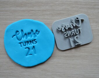 Any Number/Age Custom V1/Personalized Name Cookie/Fondant/Soap/Embosser Stamp