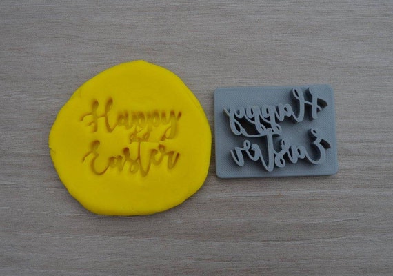 Happy Easter Font 1 Imprint Cookie/Fondant/Soap/Embosser Stamp