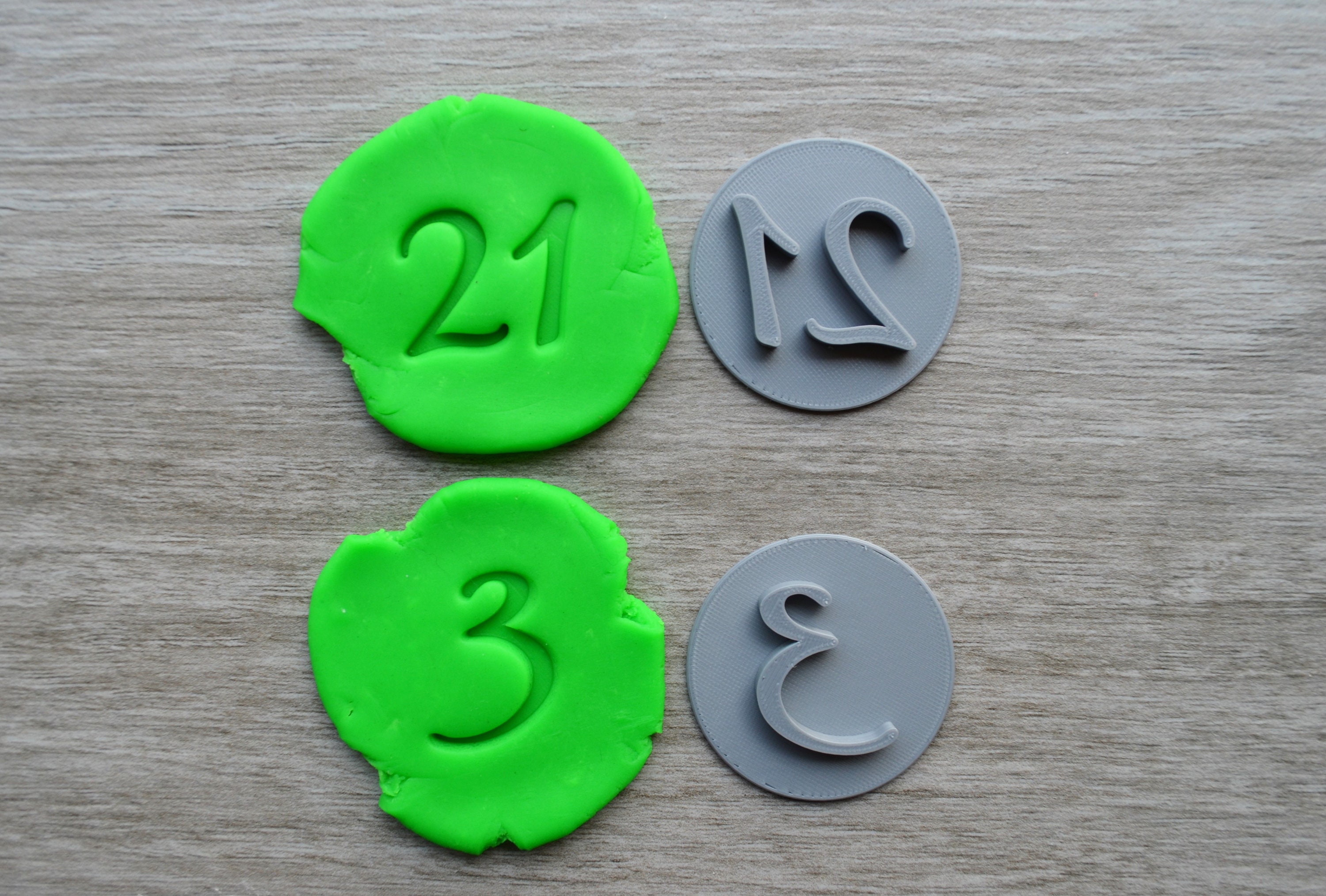 Custom Number Cookie Fondant Embossing Stamp Personalised Etsy