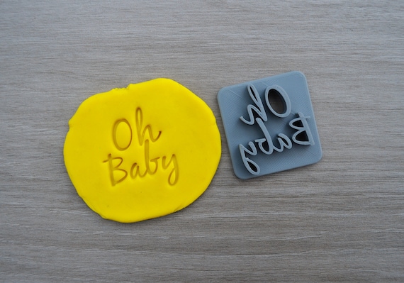Oh Baby Font 3 Imprint Cookie/Fondant/Soap/Embosser Stamp