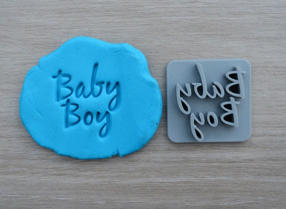 Baby Boy Imprint Font 3 Cookie/Fondant/Soap/Embosser Stamp