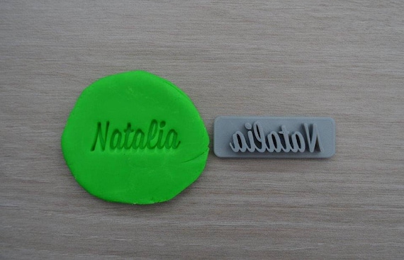 Custom Name Imprint Font 2 Cookie/Fondant/Soap/Embosser Stamp