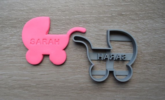 Pram Baby Shower Birth Baptism Christening Party Cookie Cutter Fondant Cutter Party Favor Custom/Personalised