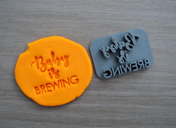 Baby Is Brewing Imprint Cookie/Fondant/Soap/Embosser Stamp
