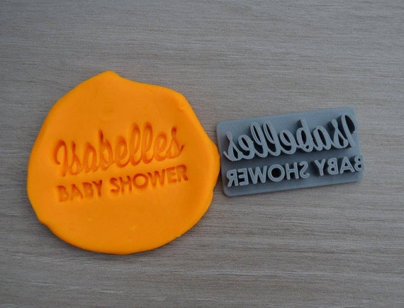 Baby Shower Name Imprint Custom Personalized Cookie/Fondant/Soap/Embosser Stamp