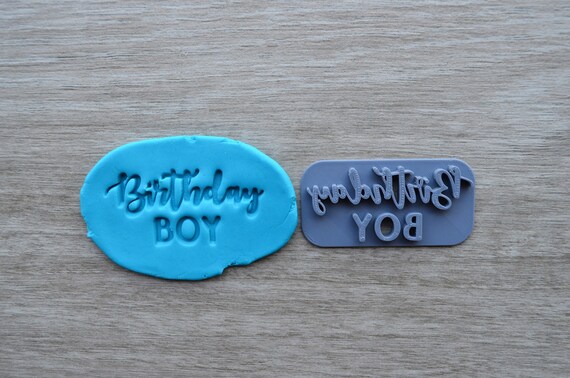 Birthday Boy Imprint Cookie/Fondant/Soap/Embosser Stamp