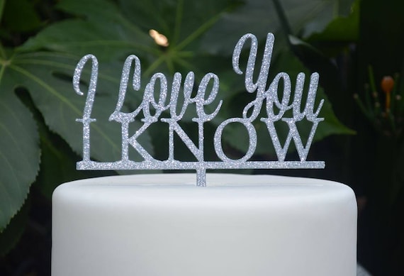 I love you I know - Star Wars Inspired Cake Topper - Wedding Engagement Cake Topper