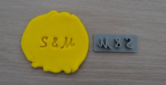 Custom Initials Imprint Cookie/Fondant/Soap/Embosser Stamp