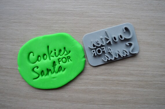 Cookies For Santa Imprint Cookie/Fondant/Soap/Embosser Stamp