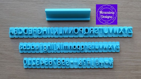 Block Plain Font Letter Sets - Individual Letters Number Special Characters Cookie Fondant Stamp Embosser