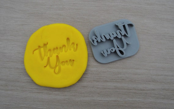 Thank You Imprint 4cm Font 1 Cookie/Fondant/Soap/Embosser Stamp