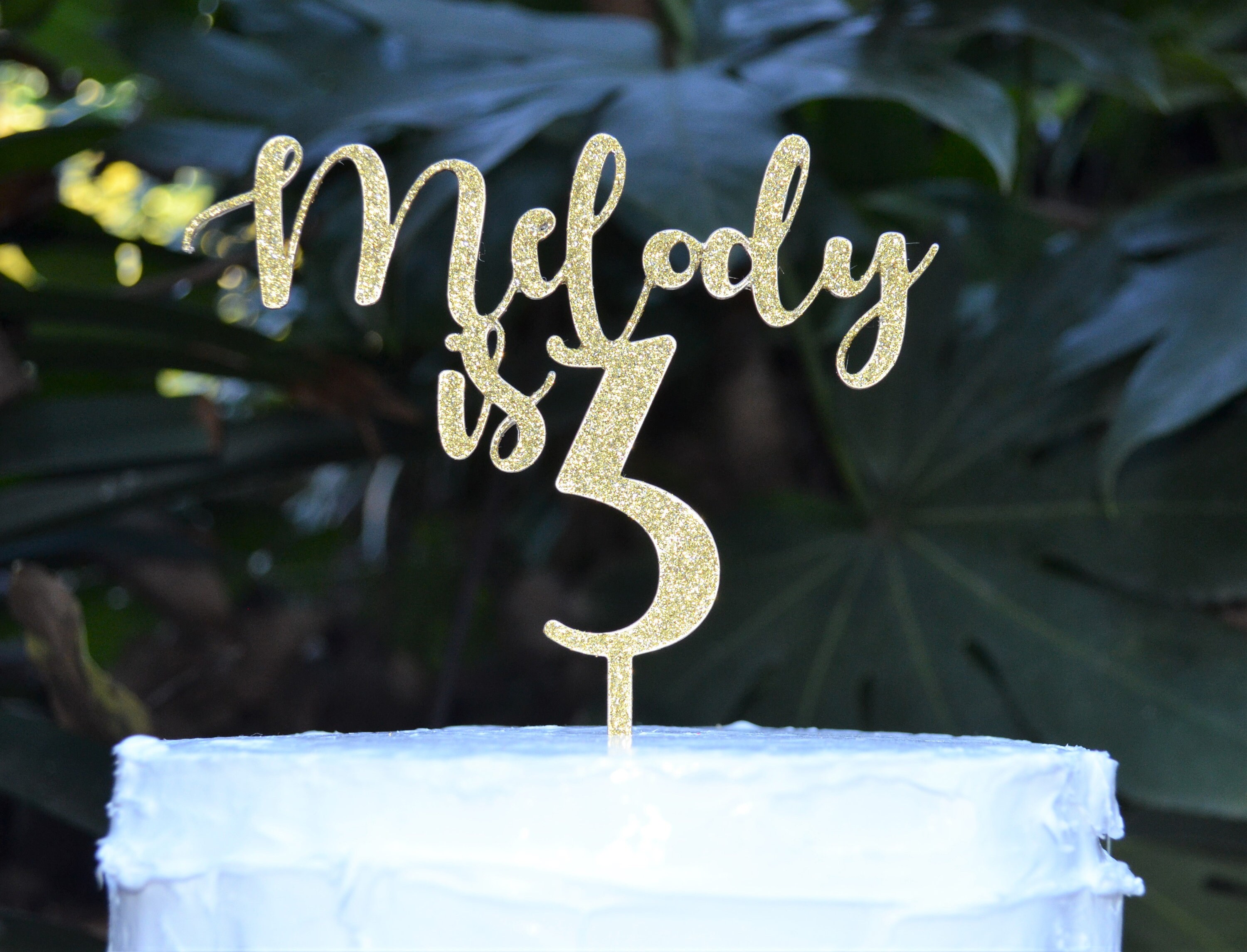 Age 3 Custom Personalized Name Birthday Cake Topper Assorted Colours Age 3 Custom Personalized Name Birthday Cake Topper Assorted Colours