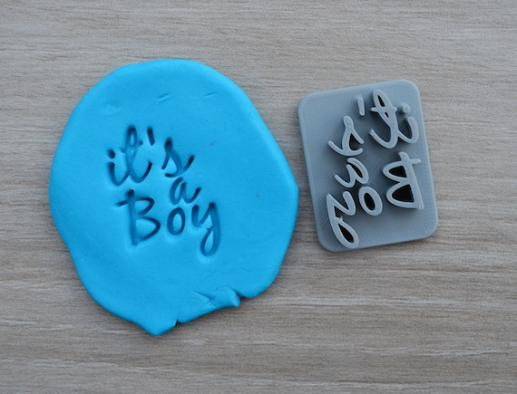 Its A Boy Font 2 Imprint Cookie/Fondant/Soap/Embosser Stamp
