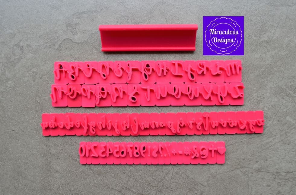 Script Sets Size 2 Font 2 Individual Letters Number Special Etsy