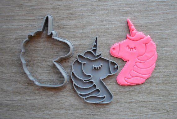 Unicorn Face Cookie Fondant Cutter & Stamp Fondant