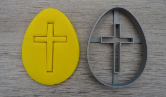 Easter Egg Cross Cookie Cutter Fondant Cutter