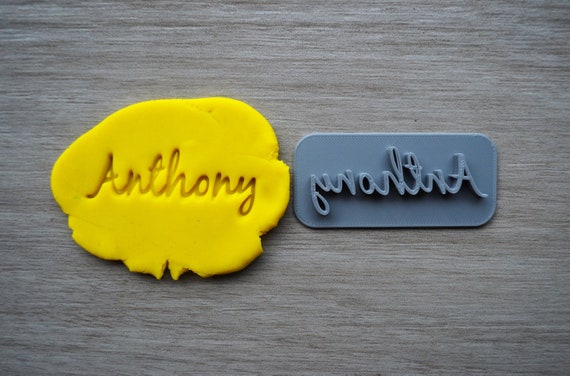 Custom Name Imprint Font 3 Cookie/Fondant/Soap/Embosser Stamp