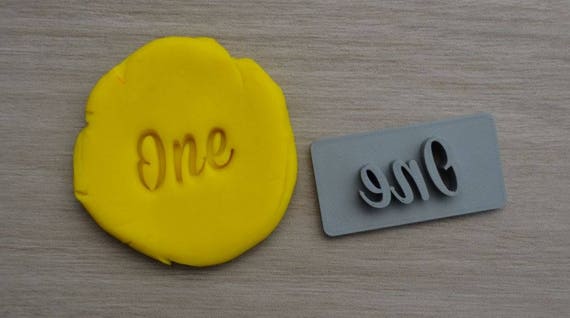 One First Birthday 1st Birthday Font 1 Imprint Cookie/Fondant/Soap/Embosser Stamp