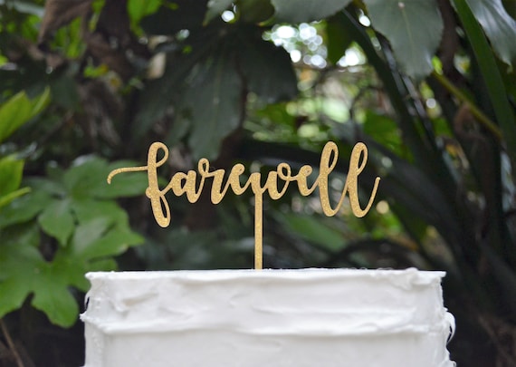 Farewell Cake Topper - Assorted Colours