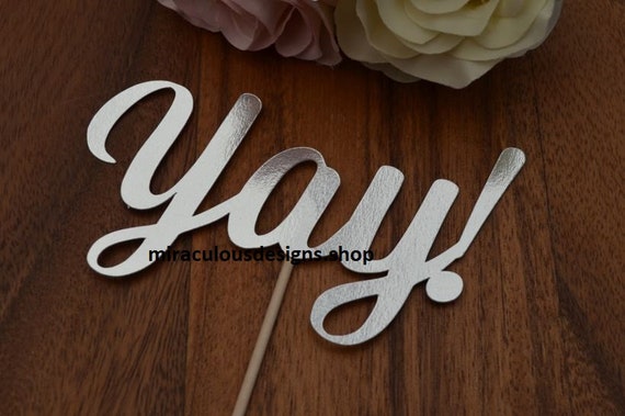 Yay! Cake Topper - Assorted Colours