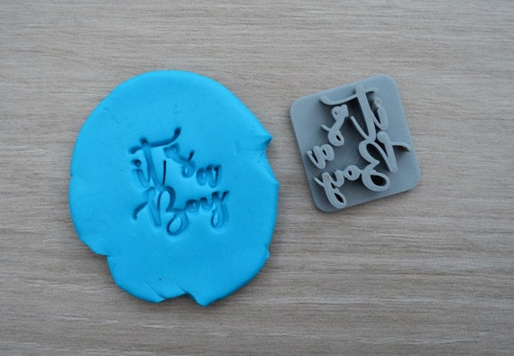 Its A Boy Font 1 Imprint Cookie/Fondant/Soap/Embosser Stamp