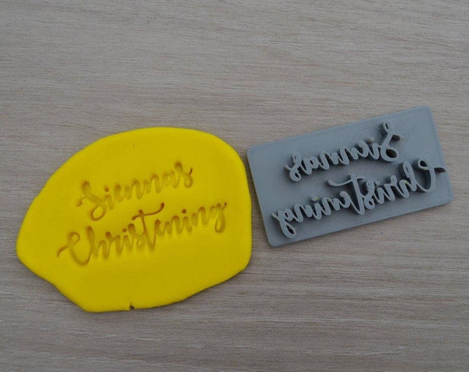 Christening Custom Name Imprint Personalized Cookie/Fondant/Soap/Embosser Stamp