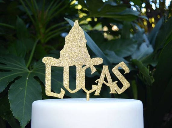 Name Cake Topper - Wizard Hat Inspired Custom Personalized Cake Topper