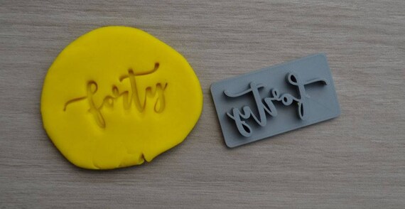Forty Birthday 40th Birthday Imprint Cookie/Fondant/Soap/Embosser Stamp