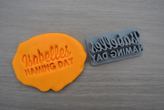 Naming Day Imprint Custom Personalized Cookie/Fondant/Soap/Embosser Stamp
