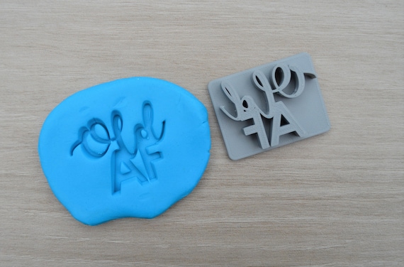 Old AF Imprint Cookie/Fondant/Soap/Embosser Stamp