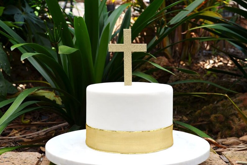 Cross Christening Baptism Confirmation Cake Topper Etsy Australia