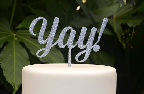 Yay! Cake Topper - Assorted Colours