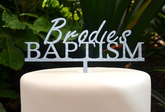 Baptism Custom Personalized Name Cake Topper