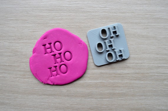 HO HO HO Imprint Cookie/Fondant/Soap/Embosser Stamp