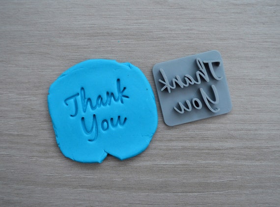 Thank You Imprint Font 3 Cookie/Fondant/Soap/Embosser Stamp