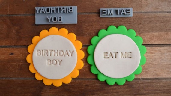 Custom Cookie Fondant Embossing Soap Stamp Personalised