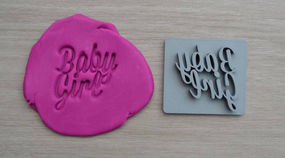 Baby Girl Font 1 Imprint Cookie/Fondant/Soap/Embosser Stamp