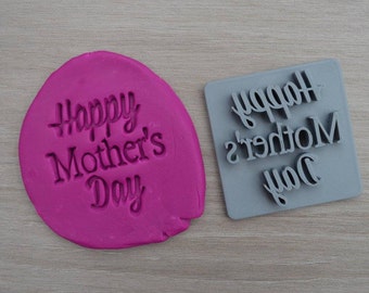 Happy Mothers Day Font 1 Imprint Cookie/Fondant/Soap/Embosser Stamp