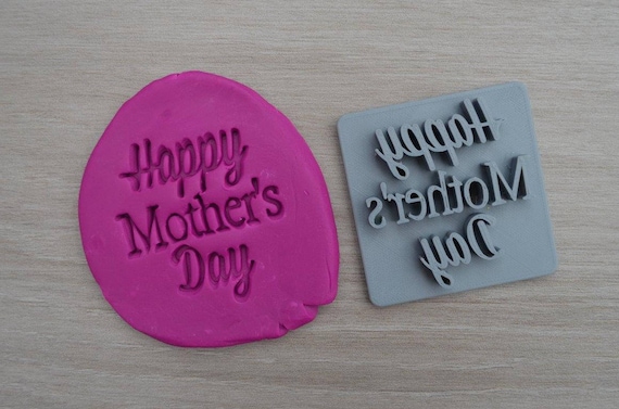 Happy Mothers Day Font 1 Imprint Cookie/Fondant/Soap/Embosser Stamp