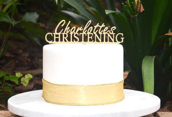 Christening Custom Personalized Cake Topper