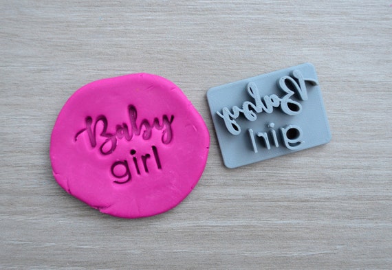 Baby Girl Font 2 Imprint Cookie/Fondant/Soap/Embosser Stamp