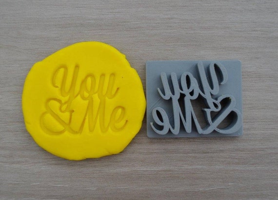 You & Me Imprint Cookie/Fondant/Soap/Embosser Stamp