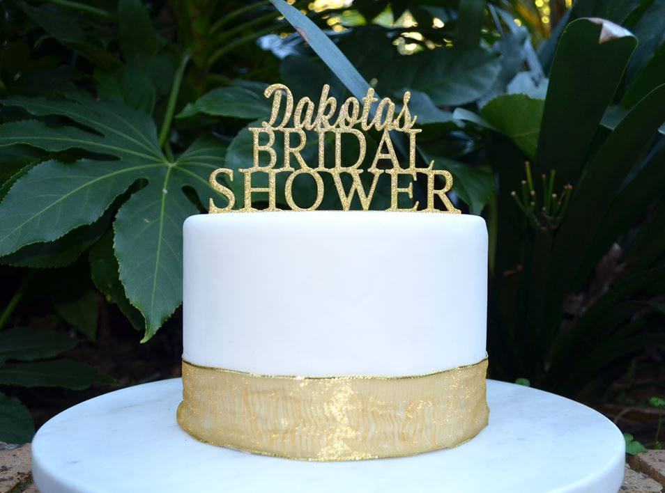 Bridal Shower Kitchen Tea Party Custom Personalized Cake Topper