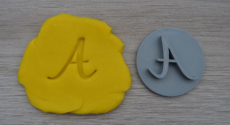 Custom Letter Initial Cookie Fondant Embossing Stamp Personalised