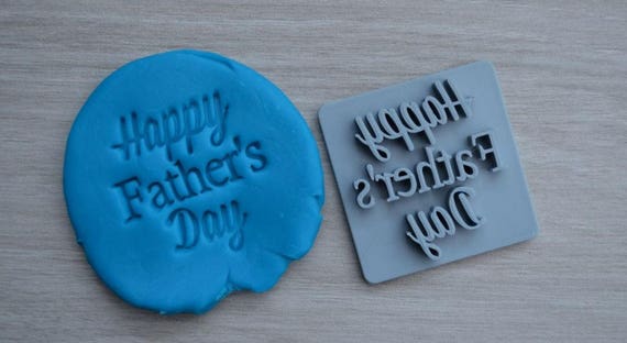 Happy Fathers Day Font 1 Imprint Cookie/Fondant/Soap/Embosser Stamp