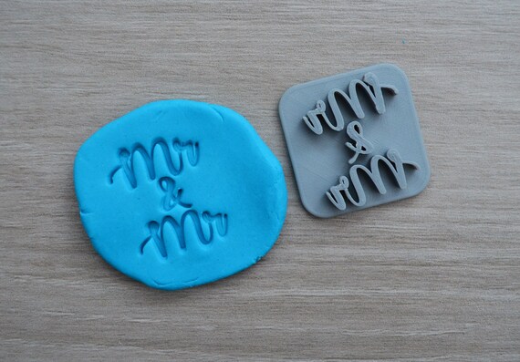 Mr & Mr Imprint Cookie/Fondant/Soap/Embosser Stamp