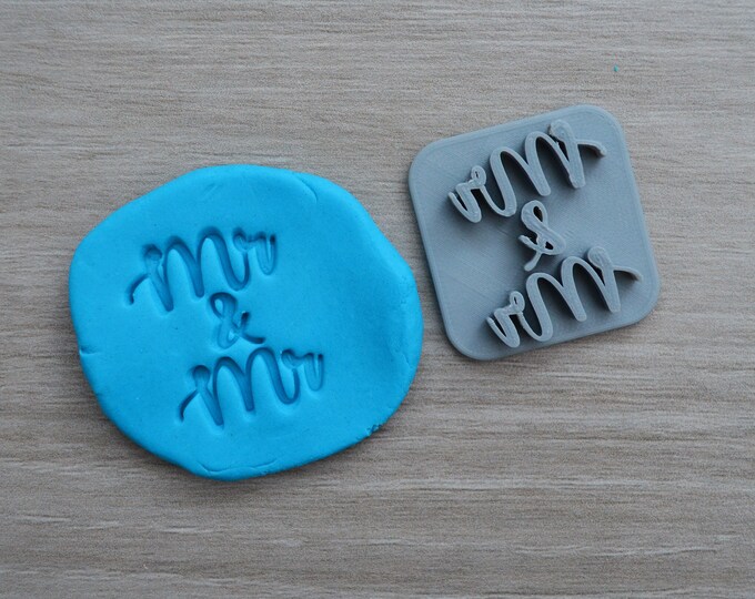 Mr & Mr Imprint Cookie/Fondant/Soap/Embosser Stamp