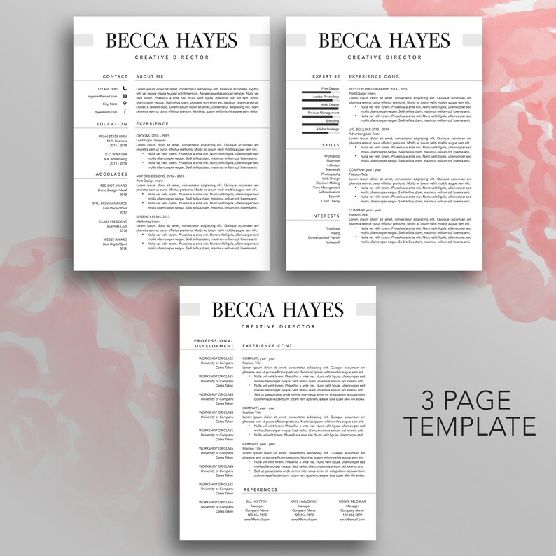 Modern Resume Template: Creative CV Design (Digital Download) image 3