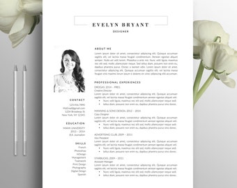 Modern CV-mall: Kreativt CV och personligt brev (digital nedladdning)