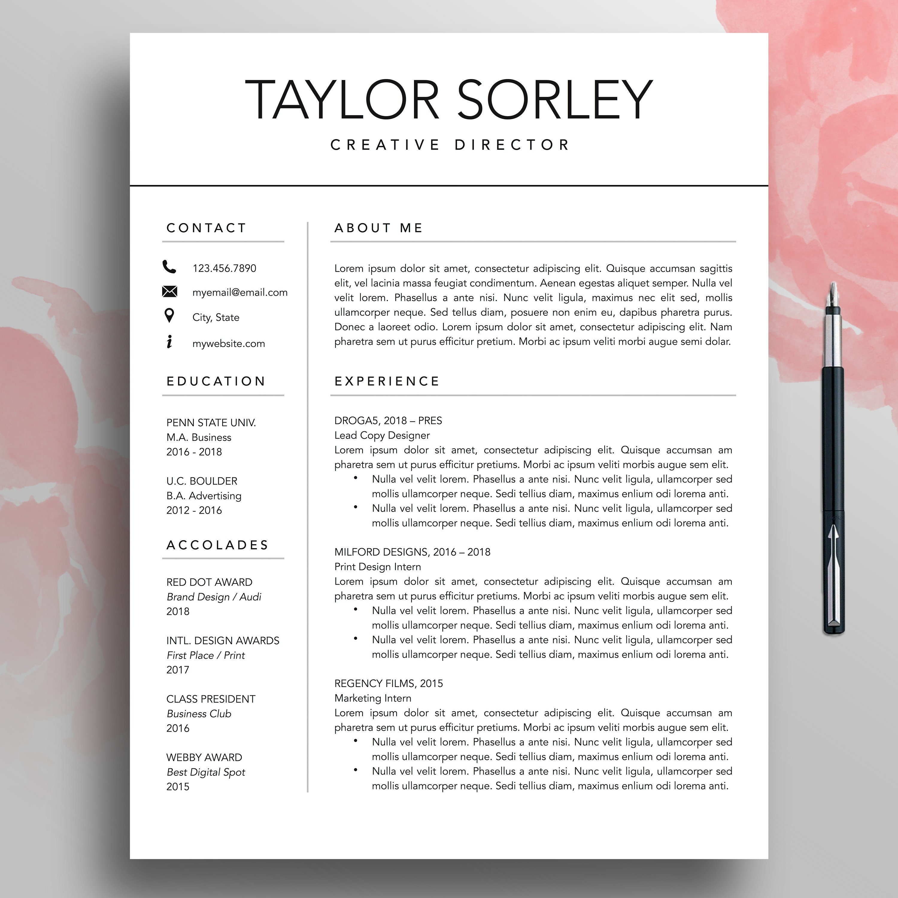 Modern Resume Format 2025 Henry Charles